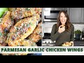 Garlic Parmesan Baked Chicken Wings + Tips for Ultra Crispy Skin!