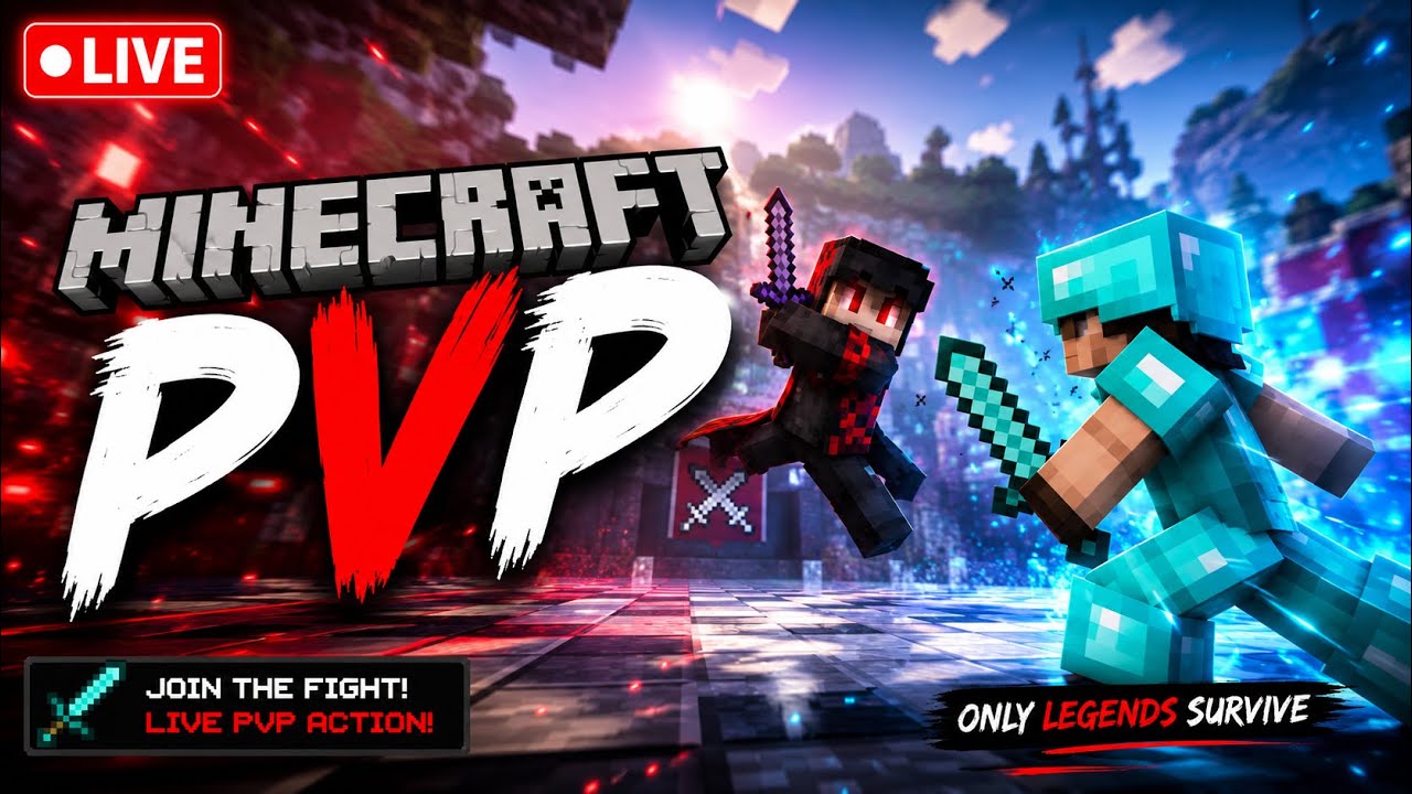 🔴 Live: Minecraft PvP Live Stream ⚔️ Road to Victory! - YouTube