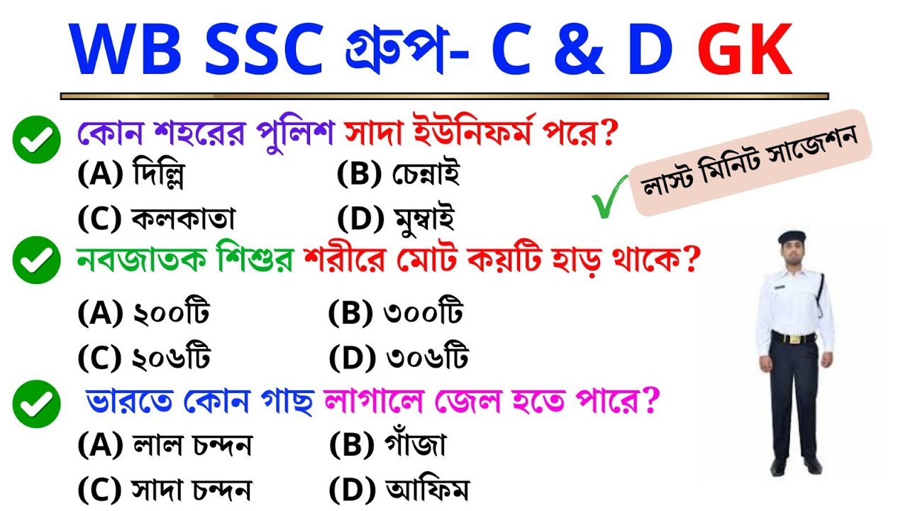 WB SSC Group C & D GK 2026 | শেষ মুহূর্তের সাজেশন 💥 100% কমন আসবেই!