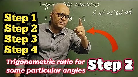 Trigonometric Identity IIT Foundation Class IX CBSE Class X | T-Ratio for Particular Angles 