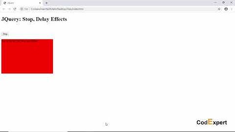 10 stop and delay Effects in JQuery in Urdu/Hindi