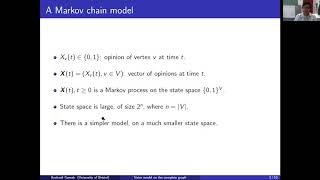 Lecture 9: Introduction to the voter model