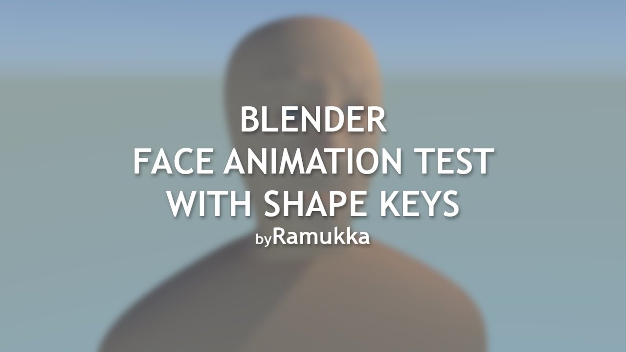 Blender face animation test with shape keys byRamukka - YouTube