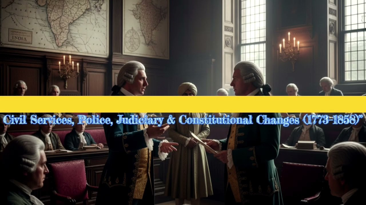 British Rule in India : Civil Services, Police, Judiciary & Constitutional Changes (1773–1858)
