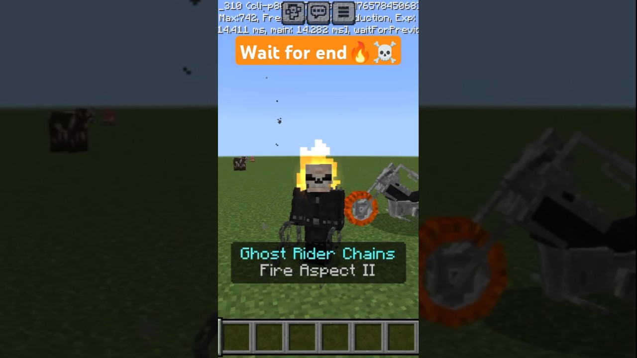 🔥Ghost rider mod for Minecraft☠️ #trending #gameplay #minecraft #shorts #shortsfeed #play #ghost