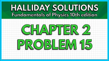 HALLIDAY SOLUTIONS - CHAPTER 2 PROBLEM 15 - Fundamentals of Physics 10th