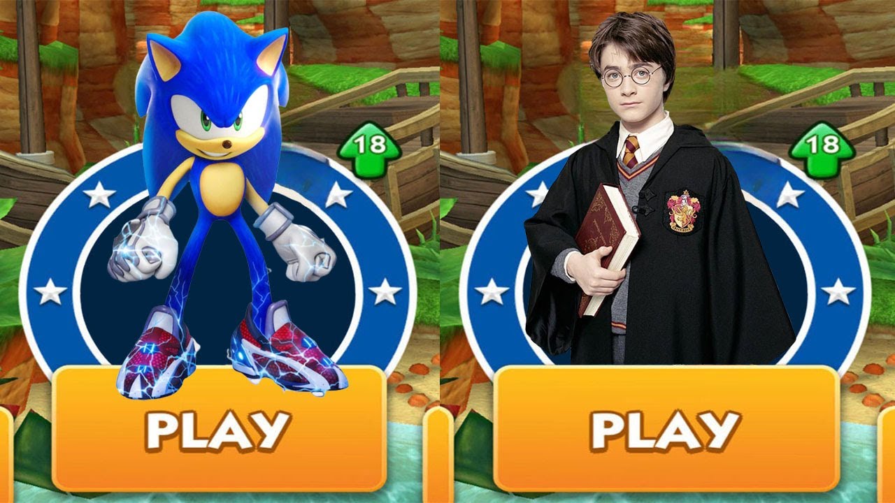 Sonic Dash vs Harry Potter Run - Boscage Maze Sonic vs All Bosses Dr