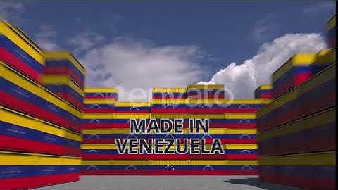 Containers with MADE IN VENEZUELA Text and National Flags | Motion Graphics - Envato elements
