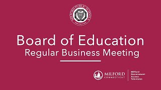 Board of Education: Regular Business Meeting - 05/11/2026