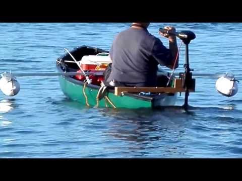 Teak Trolling Motor Mount and Canoe Outriggers