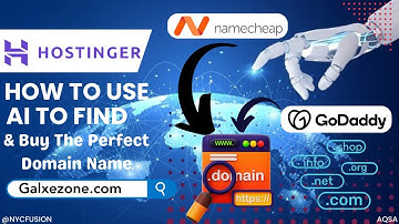 How To Use Al To Find & Buy The Perfect Domain Name | @fusionkingusa | hostinger  | namecheap  | godaddy