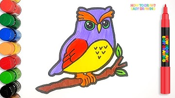 How to Draw a Cute Owl – Easy Step-by-Step Drawing for Kids