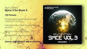 Aiyn Zahev Sounds – DUNE 3 SPICE Vol.3 | Synapse Audio DUNE 3 Presets