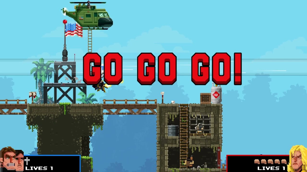 Broforce Hard Mode Coop (Offline)