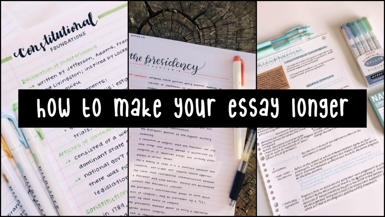 how to make your essay longer youtube