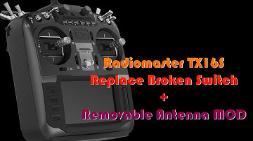 RADIOMASTER TX16 - Removable antenna mod+replace broken switch. Activate subtitles,read description