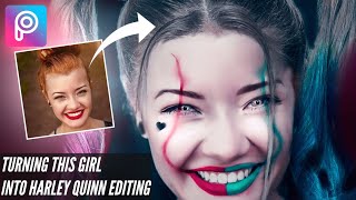 Turning This Girl Into Harley Quinn | PicsArt Photo Editing | Mobile Photo Editing screenshot 3