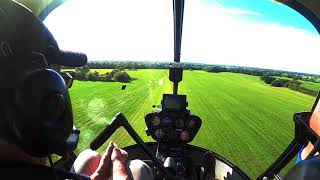 R22 Helicopter Approach Landing at Beeston Manor 20