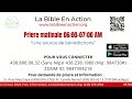 La bible en actionpriere matinale 10042024