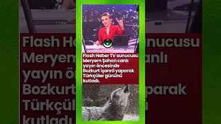Flash Haber Tv Sunucusu Meryem Şahan Canlı Yayın Öncesinde Bozkurt Işareti Yaparak Türkçüler🐺☝️💗🇹🇷🤘