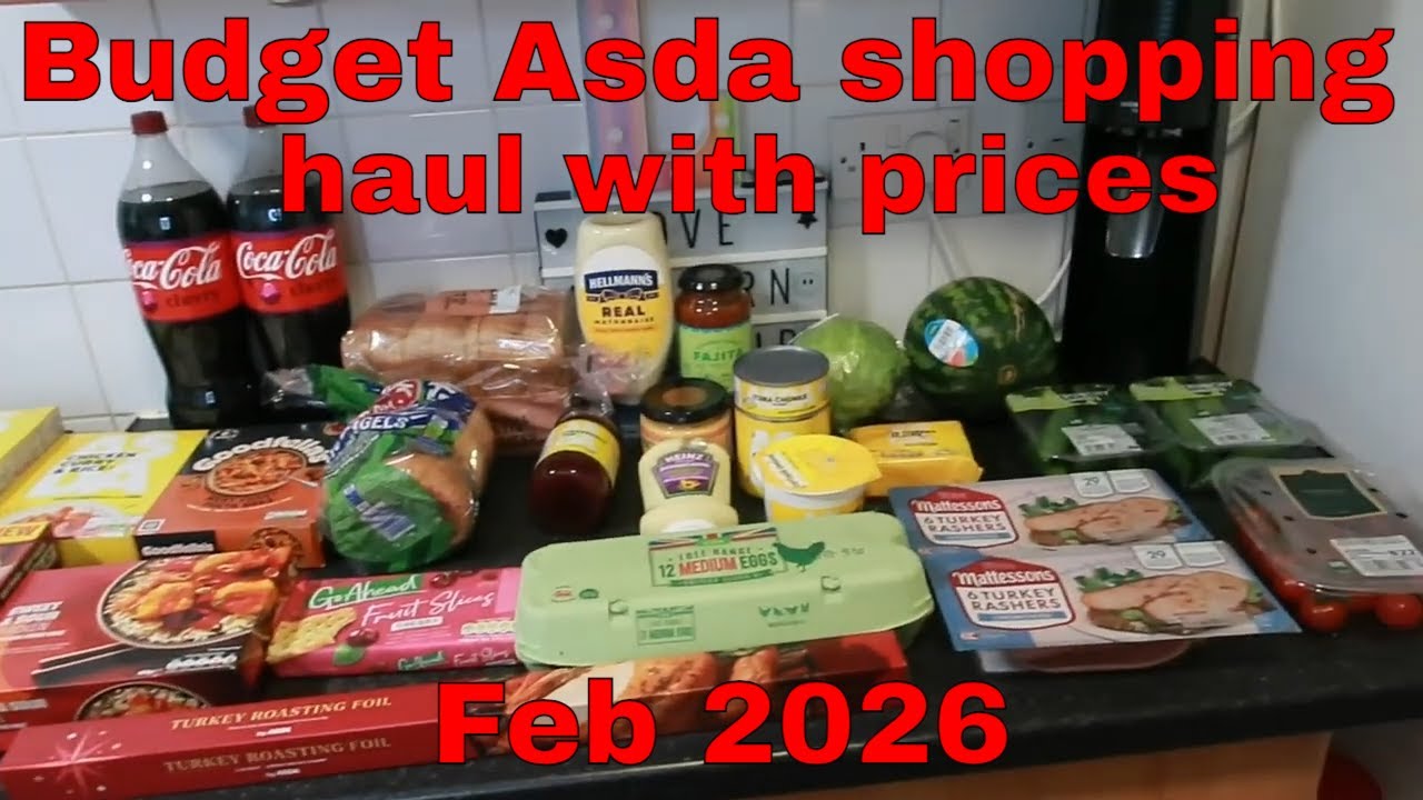 Бюджетные покупки в Asda с указанием цен.