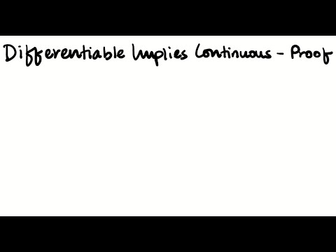 Proof that Differentiable