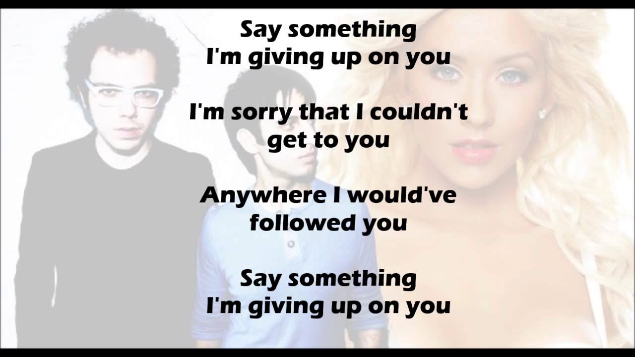 A Great Big World Ft. Christina Aguilera - Say Something (Letra) - YouTube
