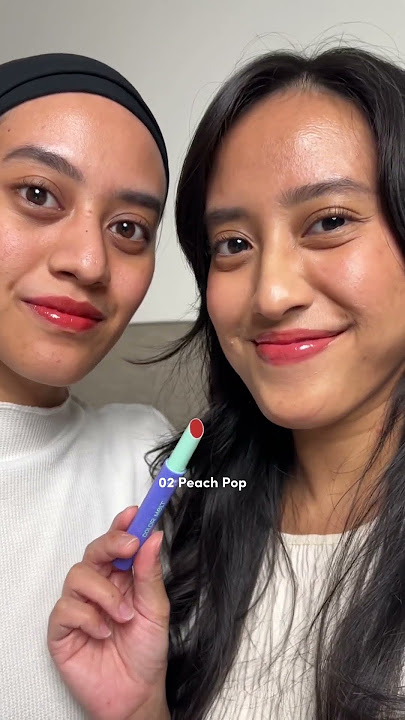 Swatch Emina Hyalupeptide Color Melt Balm kulit sawo matang #emina #lipbalm #eminacosmetics