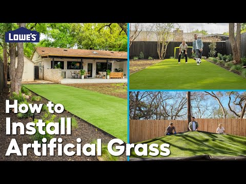 How to Install Synthetic Turf | Blending Backyard Makeover How-tos @lowes