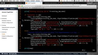 Scheduling the training of a SageMaker model with a Lambda function