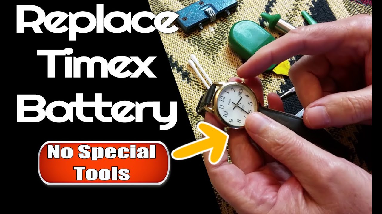 How to replace Timex watch battery with no special tools - YouTube