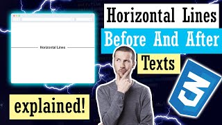 Text In Between Two Lines  |  Styling Title (Explained In Voice!)