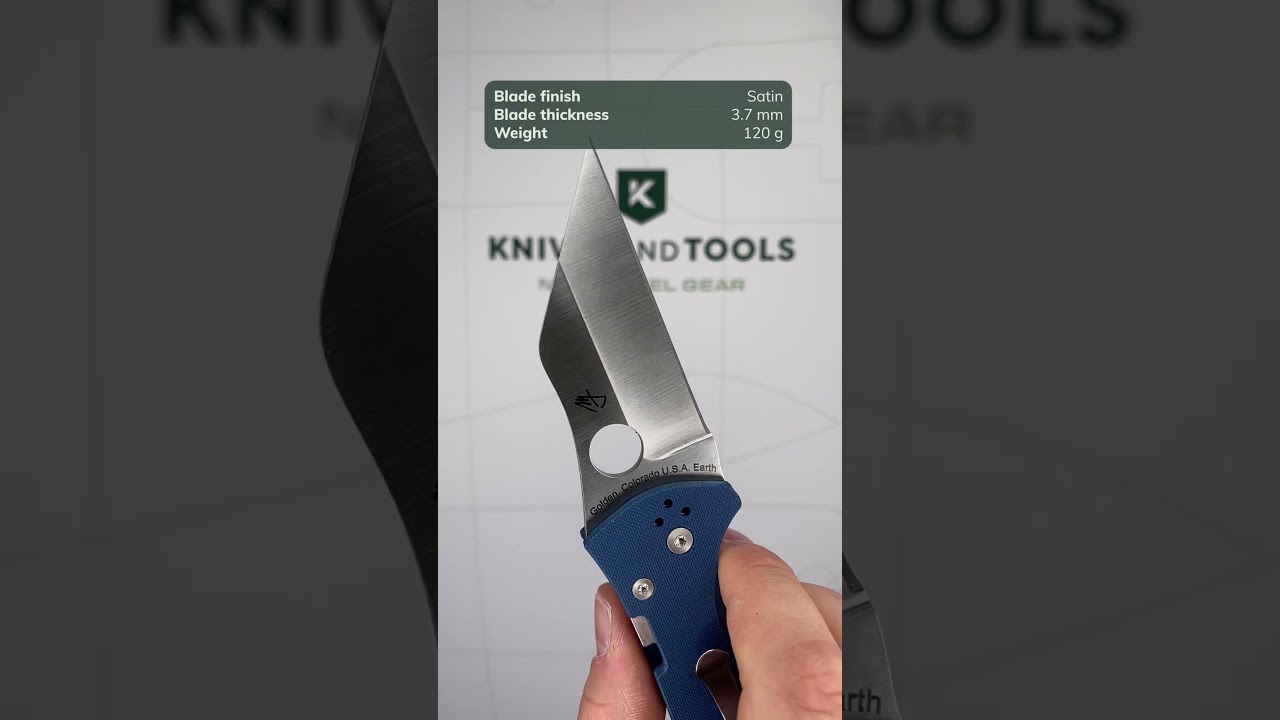 Spyderco Yojimbo 2 CPM SPY27 C85GPCBL2 Cobalt Blue G10, pocket knife, Michael Janich design