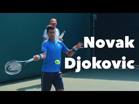 Novak Djokovic Training Session at the Miami Open 2015
