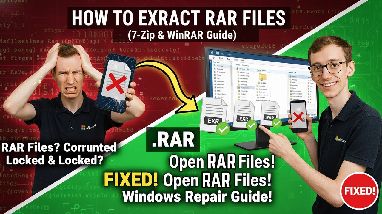 How to Extract RAR Files (7-Zip & WinRAR Guide) - YouTube