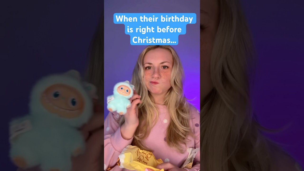 When their birthday is right before Christmas (labubu&nbsp;unboxing)&nbsp;#christmas #birthday #shorts