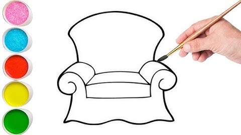 How to draw Sofa 🛋 || Sofa drawing and coloring art || Sofa drawing for kids and beginners