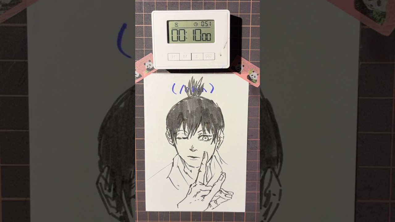 Chainsaw Man] I tried drawing Hayakawa Aki in 10 seconds, 1