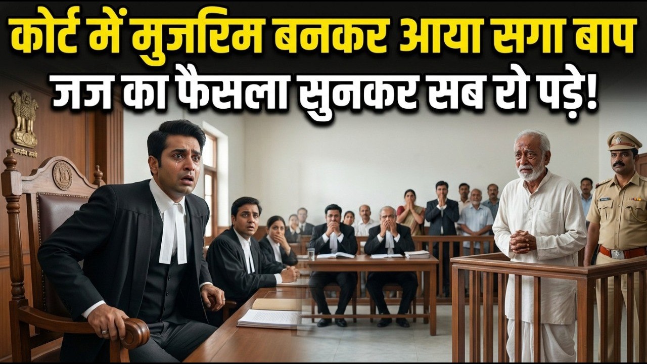कोर्ट में मुजरिम बनकर आया सगा बाप 😱 जज का फैसला सुनकर सब रो पड़े! 😭 | EmotionalStory