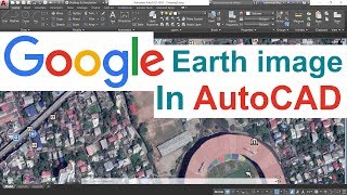 INSERTING GOOGLE EARTH IMAGE TO AUTOCAD | MAKE SITE PLAN IN AUTOCAD USING GOOGLE EARTH screenshot 5