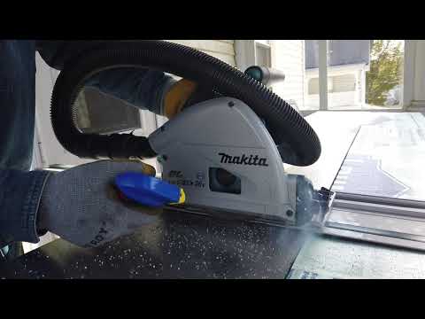 Makita Plunge / Track Saw cutting aluminum with Non Ferrous Blade