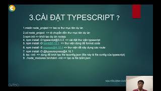 Bài 1: Tìm hiểu typescript, cách cài đặt và cấu hình