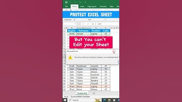 Excel Tips and  Tricks:Protect Excel Sheet | #excel #exceltips #exceltricks  #shortfeed #excelshorts
