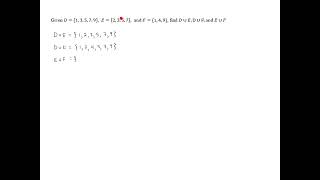 Unions and Advanced Set Operations - Problem 2