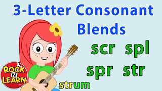 Three-Letter Consonant Blends | Phonics Songs | Rock ’N Learn