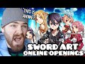 First Time Reacting to "SWORD ART ONLINE Openings (1-6)" | Non Anime Fan!