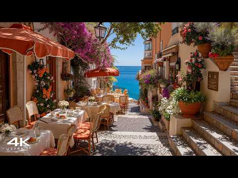Italian Vibes & Morning Jazz Music 🌊 Summer Ambience with Relaxing Bossa Nova Cafe for Study, Work