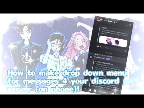 🪼 ⸺ How to make a dropdown menu using discohook on phone! This tut works for both desktop & mobile ♡