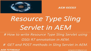 AEM Tutorial #37 | Servlet #2 | Resource Type Sling Servlet in aem