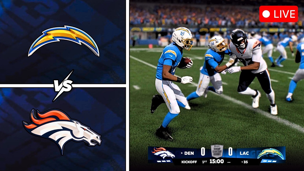 🔴 LIVE 🏈 Los Angeles Chargers vs Denver Broncos / NFL Week 5 / Madden 27 Simulation!
